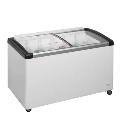 Tefcold Mraznička pultová  prosklené oblé víko IDB400-W1 (6)
