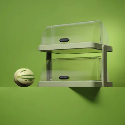 HENDI Pult chladicí Duo UNIQ, designed by Robert Bronwasser, Zelená, 480x355x480mm (4)
