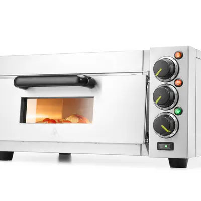 HENDI Pec na pizzu jednokomorová 2000 W, Stříbrná, 230V/2000W, 580x560x(H)275mm (4)