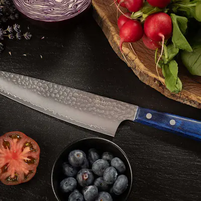 Yaxell Japan Nůž Gyuto BLUE BREEZE kuchařský 200 mm (5)