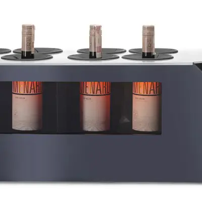 HENDI Pultová chladnička na víno dvouzónová, Cellar, Arktic, Černá, 230V/60W, 350x800x293mm (6)