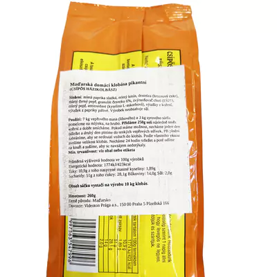 BÖLLÉR Maďarská domácí klobása pikantní 260 g (CSÍPÖS HÁZIKOLBÁSZ) (2)
