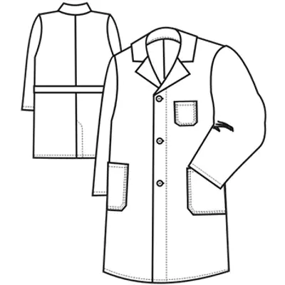 Plášť bílý pánský s dlouhým rukávem, VS182 - 50 (2)