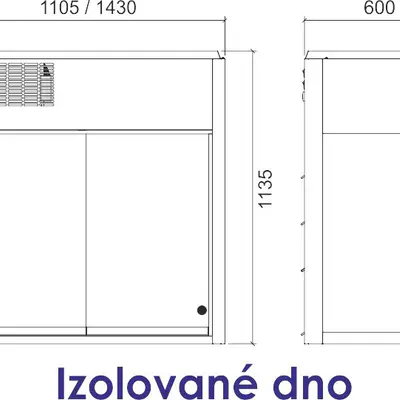 Edenox Chladící pultová vitrína Edesa DRFS 311 - izolované dno (2)