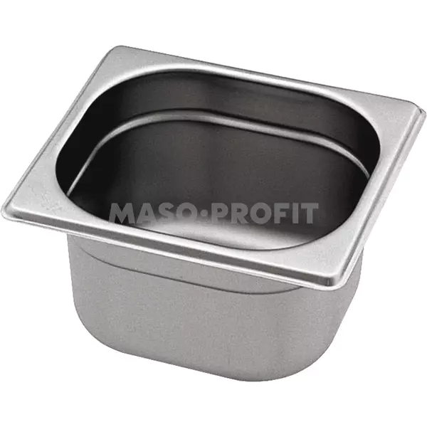 Gastronorm GN 1/6 (h=150 mm) nerezová plná s uchy