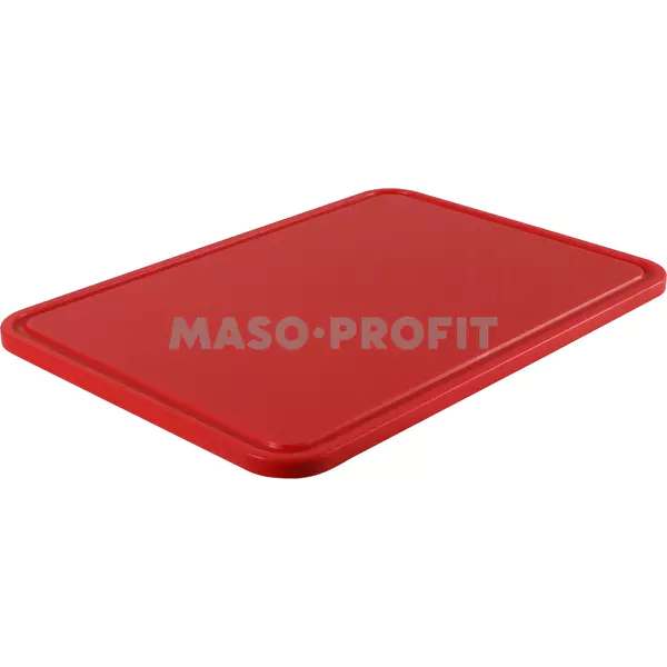 ORBILAN PE Krájecí prkénko s drážkou 500x350x15 - červená