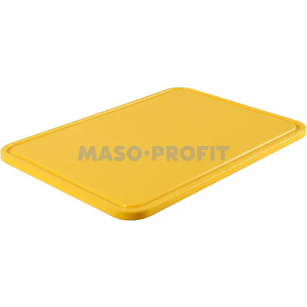 ORBILAN PE Krájecí prkénko s drážkou 440x290x15 - žlutá