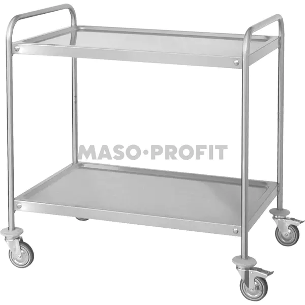 Servírovací vozík se dvěmi policemi (900x500x850/940)