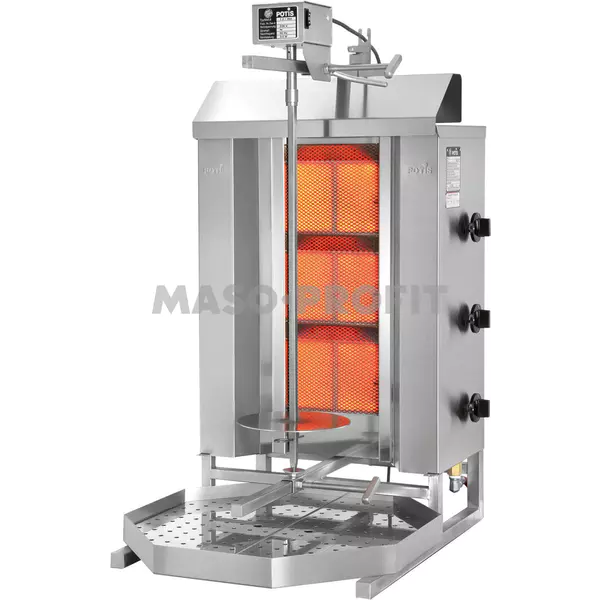 POTIS Plynový gril na gyros/kebab GD3/MU