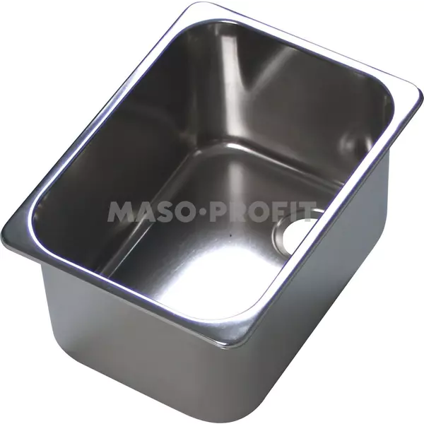 Lisovaný dřez 335x235x180mm - oblý okraj L