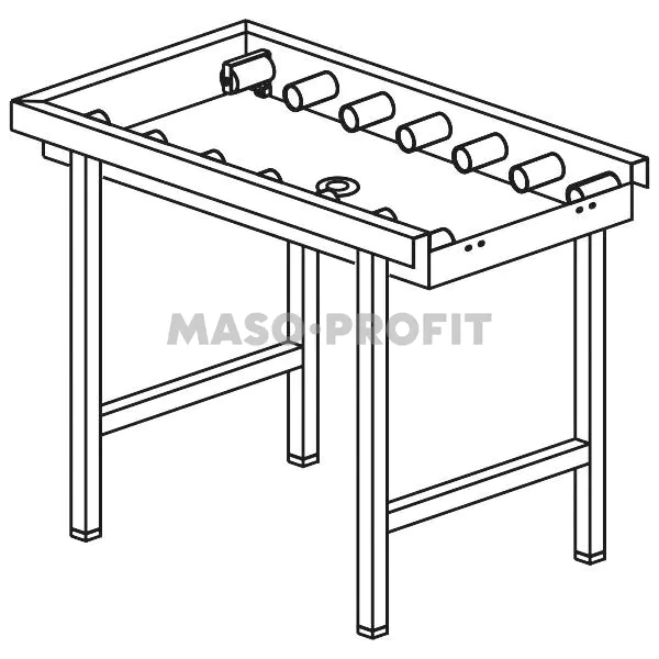 KROMO Stůl válečkový s vanou 1100 x 650 x 850 mm