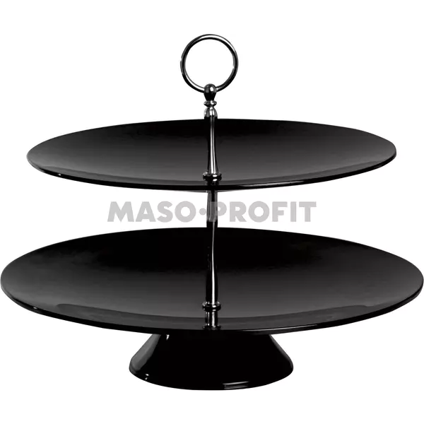 Etažer 2 patra - černá