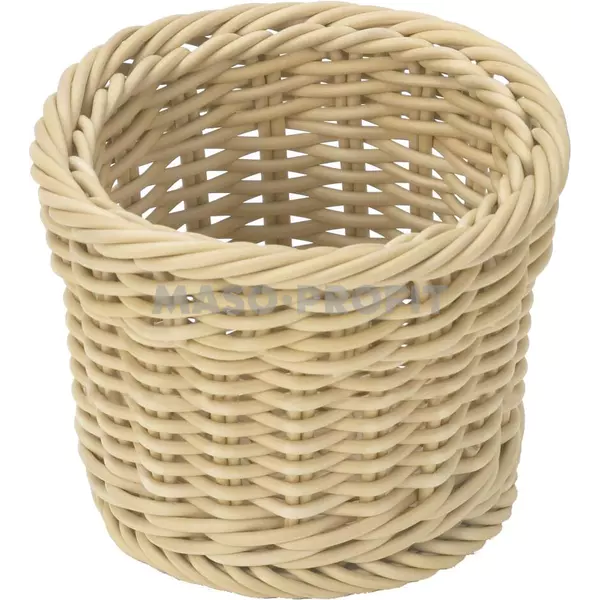 Košík na příbory kulatý nízký - světlý
