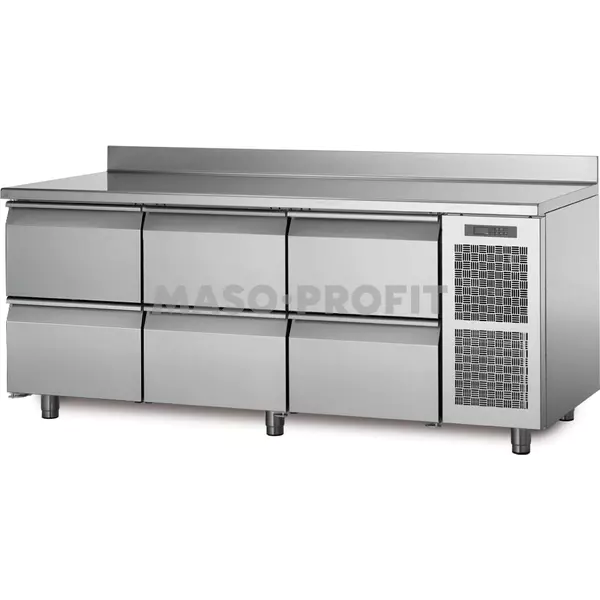 Coldline Chladící stůl TA17/6M s deskou a zadním lemem