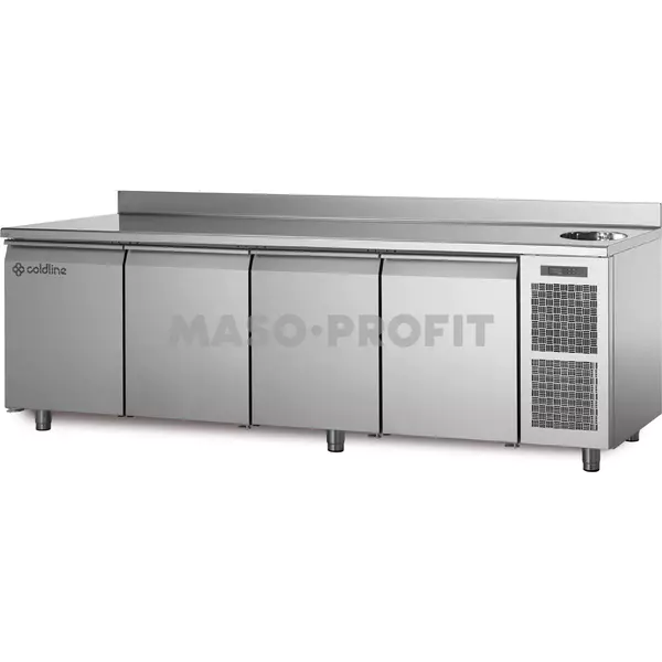 Coldline Chladící stůl TA21/1MS s deskou, dřezem a zadním lemem