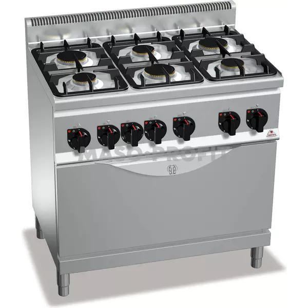 Berto's Plynový sporák Bertos G6F6PW+T (34,5 kW)