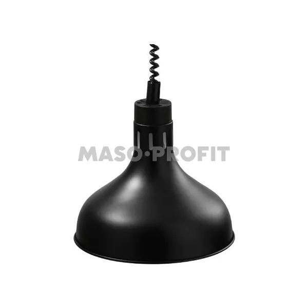 Infra lampa závěsná - černá 29 cm