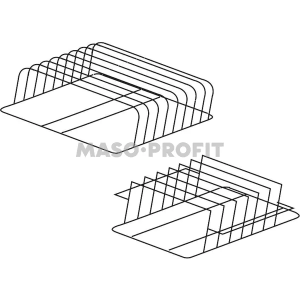 KROMO Držák plechů a podnosů nerez 500 x 500 x 160 mm (rozteč 45 mm)