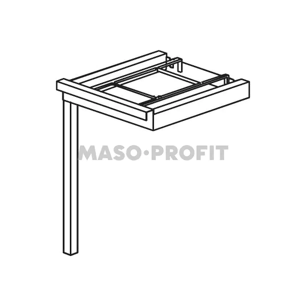 KROMO Stůl automatický rohový 90° 700 x 610 x 900 mm