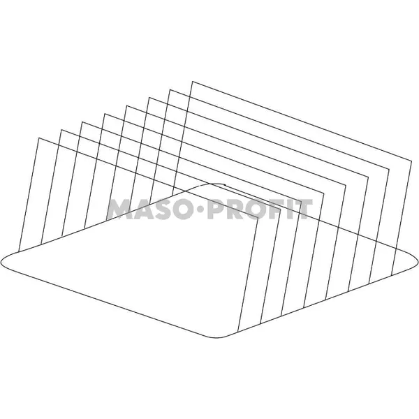 KROMO Držák plechů a podnosů nerez 300 x 465 x 210 mm (rozteč 48 mm)