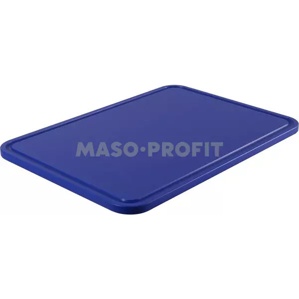 ORBILAN PE Krájecí prkénko s drážkou 500x350x15 - modrá