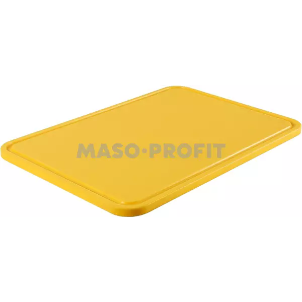 ORBILAN PE Krájecí prkénko s drážkou 500x350x15 - žlutá