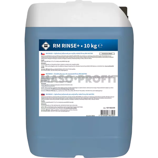 RM Gastro RM Rinse+ 10 kg - oplachový přípravek pro myčky nádobí RM GASTRO