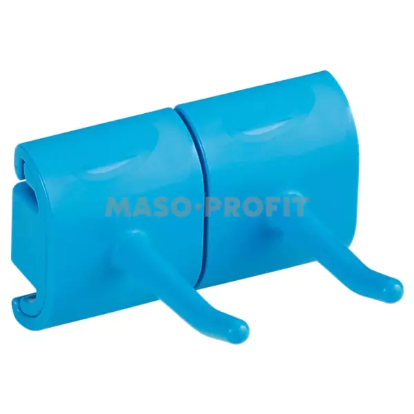 Vikan Háček dvojitý k nástěnnému držáku, 82mm, modrý 10143