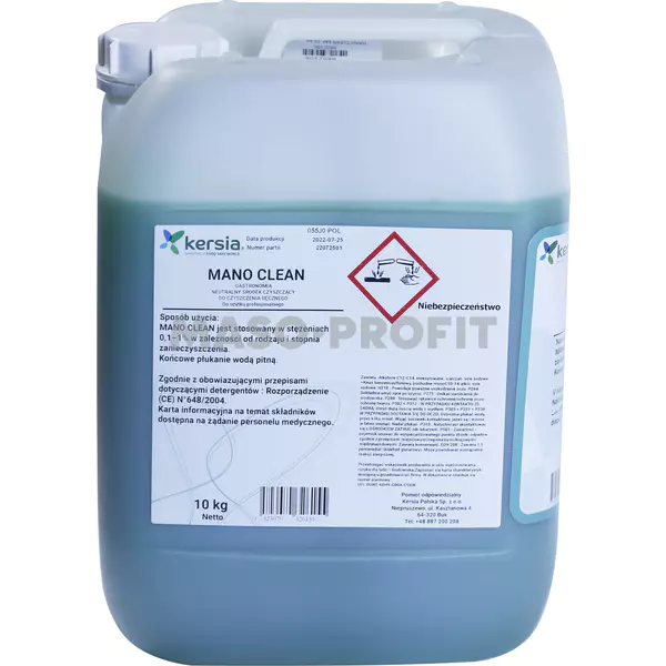 Kersia MANO CLEAN neutral.ruční mytí nádobí kan 10 kg