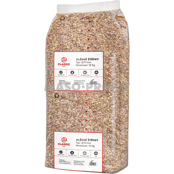 Classic line Olšové štěpky 3/11 mm 12 kg ČESKÁ OLŠE