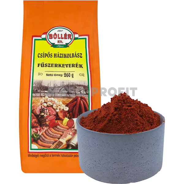 BÖLLÉR Maďarská domácí klobása pikantní 260 g (CSÍPÖS HÁZIKOLBÁSZ)