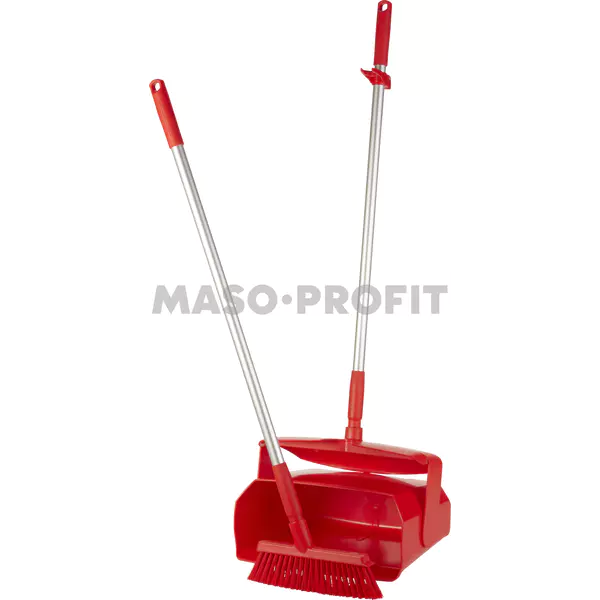 Vikan Set úklidový (koště s uzavírací lopatkou) - červená