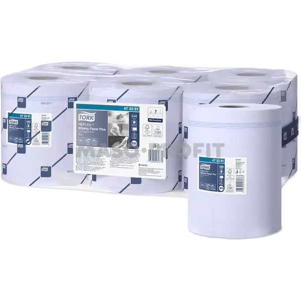 Tork Utěrka papírová Plus Reflex, 2 vrstvy, 1 x 6, modrá M4 - 473391