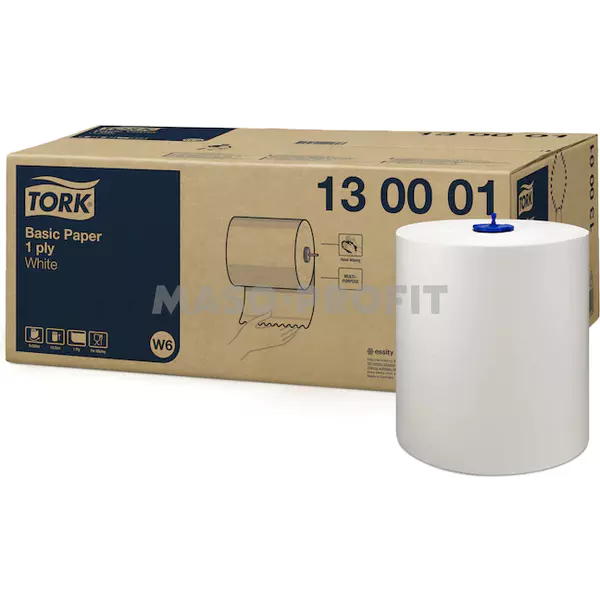 Tork Utěrka Basic 1 vrstva 1 x 6, bílá W6 - 130001