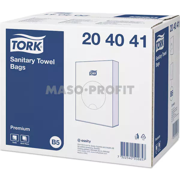 Tork Sáčky hygienické pro zásobník HYG BAG, 25 ks, bílé B5 - 204041