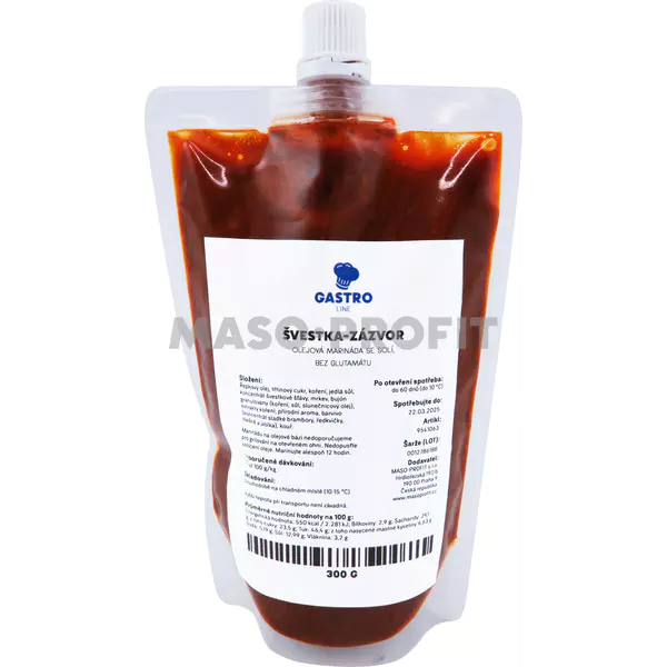 Gastro line Marináda - ŠVESTKA -ZÁZVOR 300 g