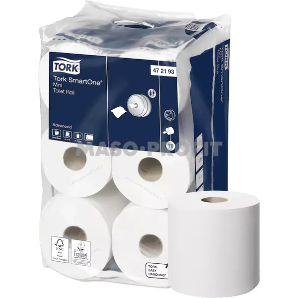 Tork Papír toaletní - Mini, 2 vrstvy, 1 x 12, bílá T9 - 472193