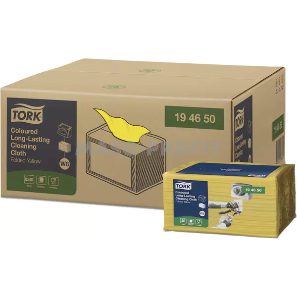 Tork Skládané utěrky W8 - žluté - 194650