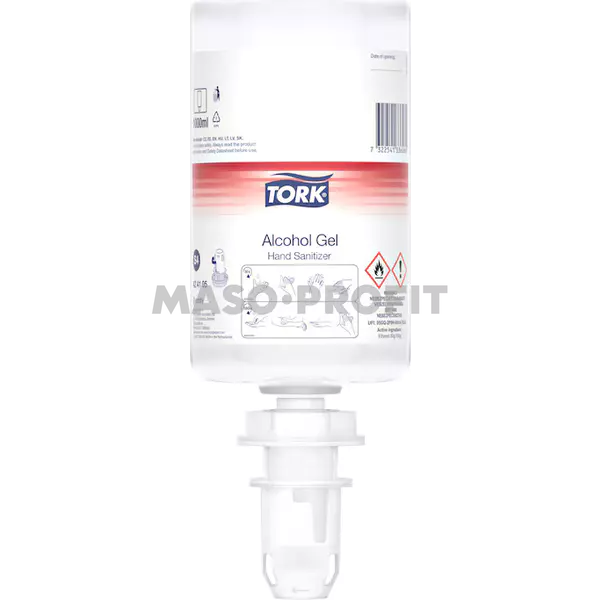 Tork Dezinfekční prostředek gelový Alcohol, S4, bezoplachová dezinfekce, 1000ml - 424105