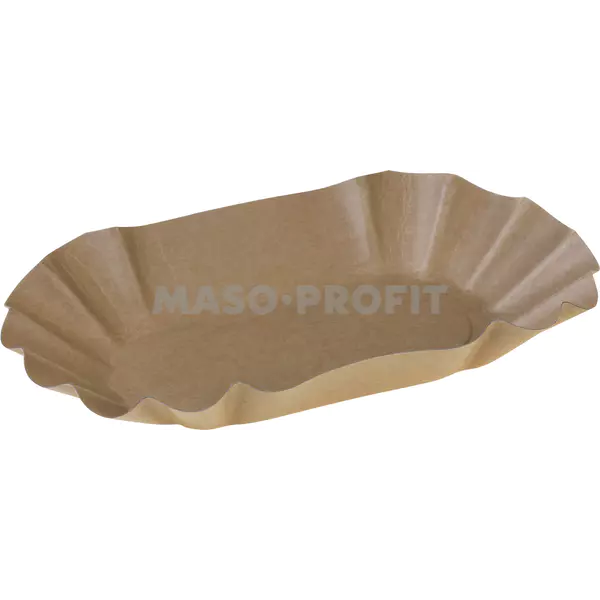 Pacovis Tácek papírový, hnědý 90x160x30mm (250ks)