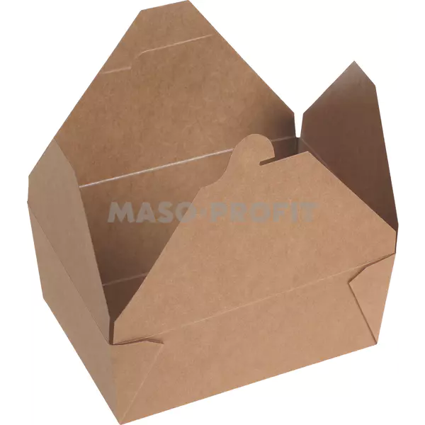 Pacovis Box Take away kraft/PLA 2500ml 215/197x155x140x90mm (160ks)