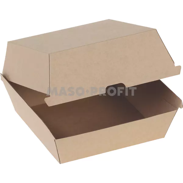 Pacovis Box na hamburger, kraft, hnědý 150x150x80mm (50ks)