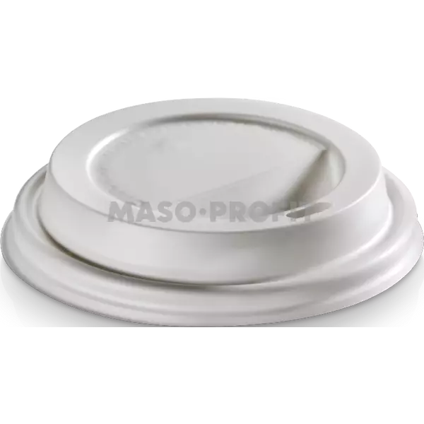 Pacovis Víčko vypouk. CPLA ke kelímku 100ml Ø60mm, bílé (50ks)