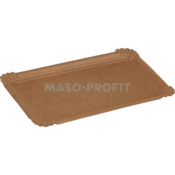 Pacovis Talíř papírový hnědý, 130x200mm (250ks)