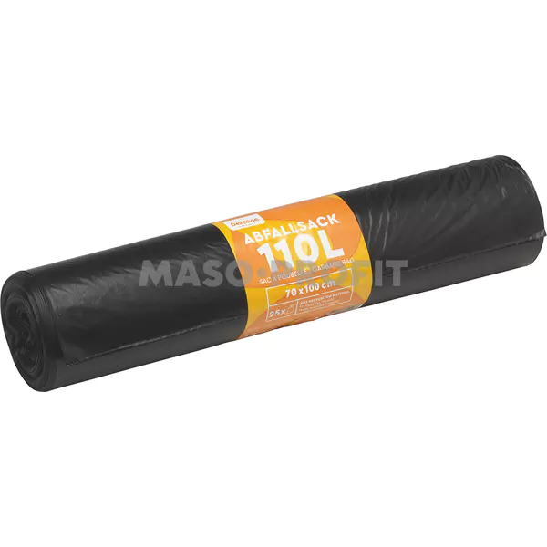 Pacovis Pytle na odpadky LDPE 110L černé 30my, 10rolí po 25ks