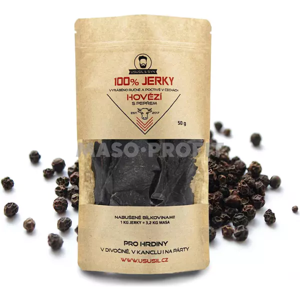 Usušil & syn Jerky hovězí s Pepřem 50g
