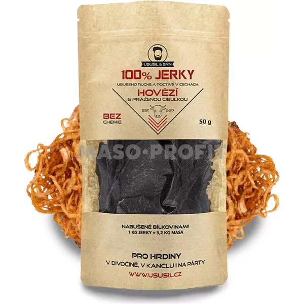 Usušil & syn Jerky hovězí s praženou cibulkou 50g