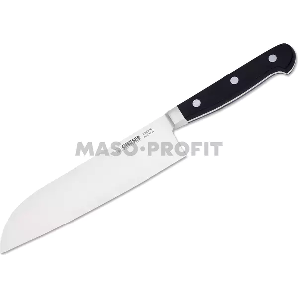 Giesser Nůž japonský Santoku G 8269 18cm černý kovaný