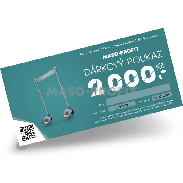 MASO-PROFIT Elektronický Dárkový poukaz 2000 Kč