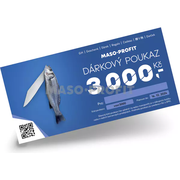 MASO-PROFIT Elektronický Dárkový poukaz 3000 Kč